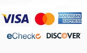Visa | Master Card | American Express | ECheck | Discover
